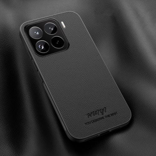 Funda De Cuero Magnética Para Teléfono Xiaomi 15 Pro Huiyi (Negra)