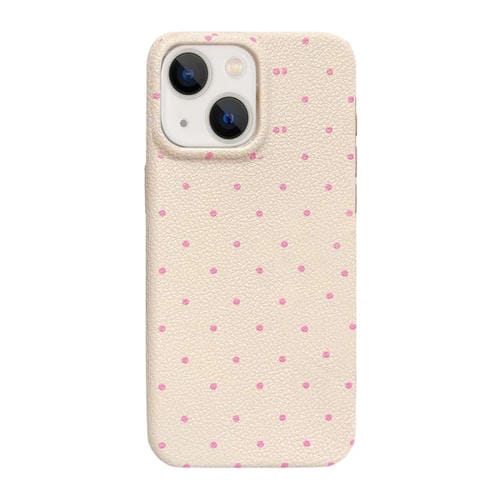 Funda de Silicona con Lunares Dopamine para iPhone 14 (Blanca)