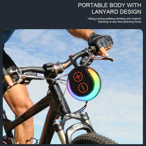 Altavoz Bluetooth Portátil Con Luz RGB Para Exteriores Subwoofer De Escritorio (Gris)