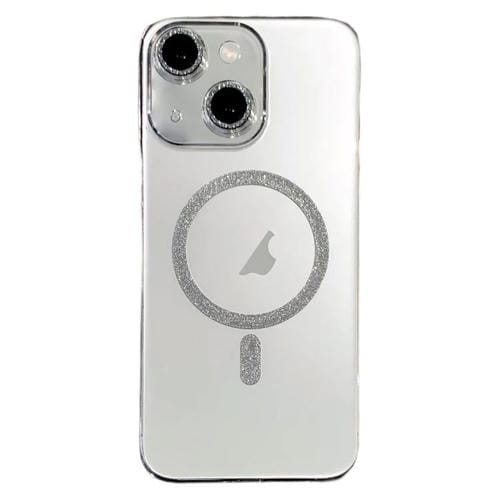 Funda para Teléfono con Anillo Magnético Purpurina y Magsafe iPhone 15 Plus (Transparente)
