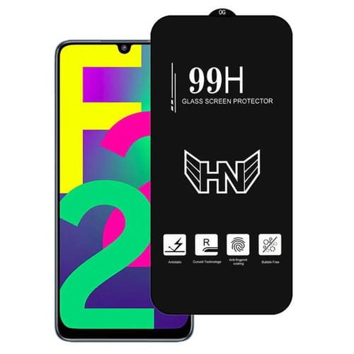 PelĂcula de Vidrio Templado Pantalla Completa Samsung Galaxy F22 Arco Grande Aluminio Alto