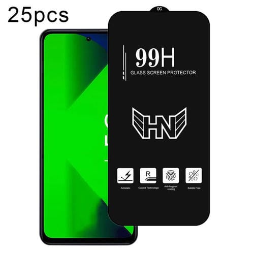 Película de Vidrio Templado de Pantalla Completa con Arco Grande de Aluminio de Alta Calidad para Redmi K50I, 25 Piezas