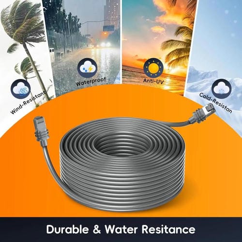 Cable de Conexión Ethernet Starlink Gen3 Cat6 1000 Mbps Sl301 50 Metros (Gris Oscuro)