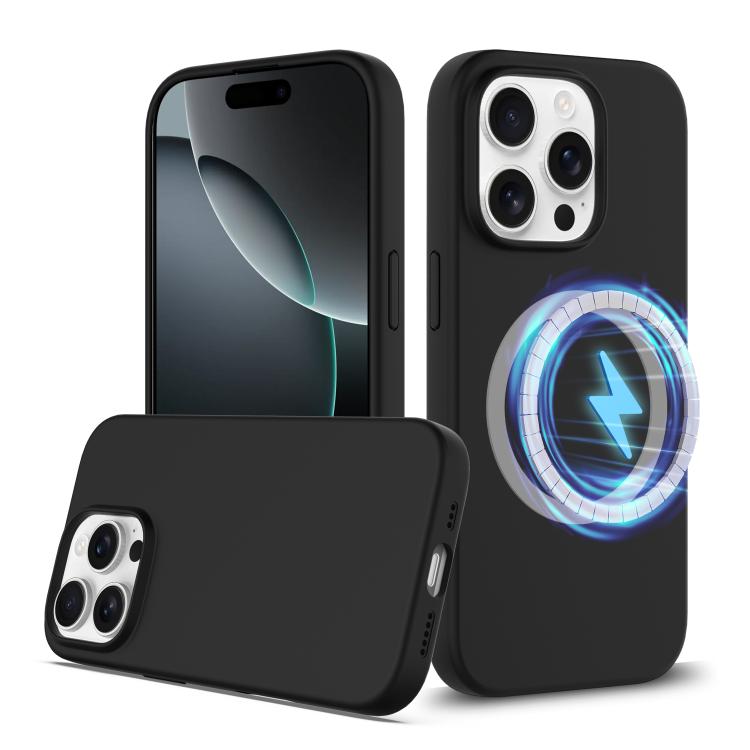 Funda de Silicona Magsafe para iPhone 16 Pro Max con BotĂłn de Control de CĂĄmara (Negra)