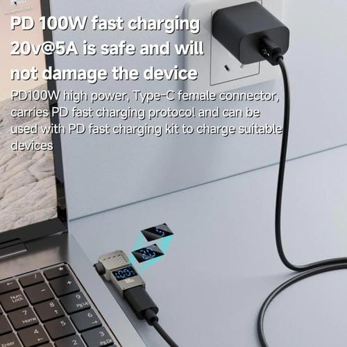 Adaptador de Pantalla Digital Tipo C a 7,9 x 0,9 mm para Carga de Computadora 100 W