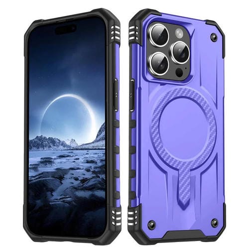 Funda híbrida TPU y PC Straship Magsafe para iPhone 14 Pro (Morada)