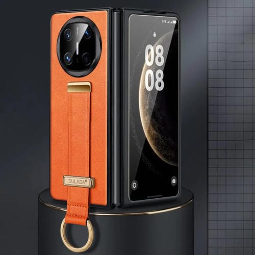 Funda para Teléfono Huawei Mate X6 Cuero Híbrido Sulada a Prueba de Golpes (Naranja)