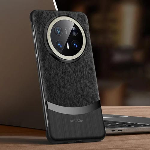 Funda Híbrida PC con Cuero de Vaca para Huawei Mate 70 Pro / Mate 70 Pro+ (Negra)