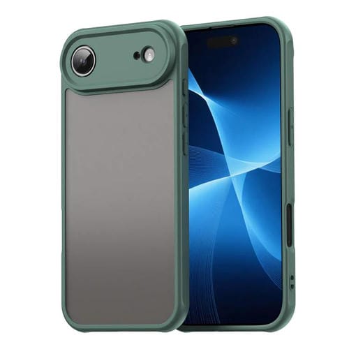 Funda híbrida de TPU y PC esmerilada para iPhone 17 Air Fan Dun Series (verde)