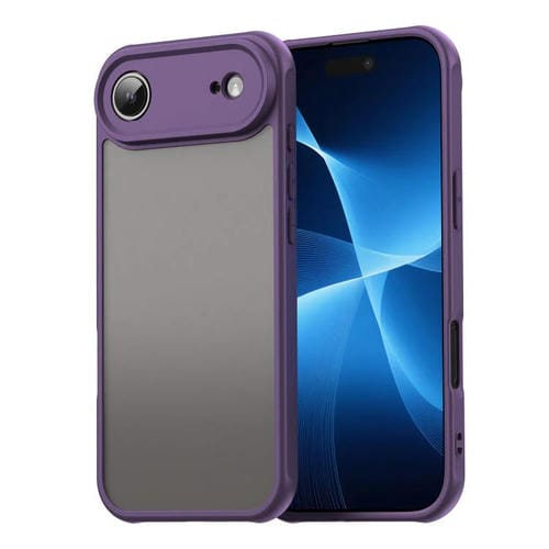 Funda híbrida de TPU y PC esmerilada para iPhone 17 Air Fan Dun Series (morada)