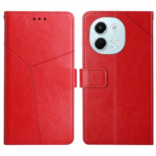 Funda de Cuero con Tapa para Tecno Spark 30 5G con Patrón en Forma de y (Rojo)