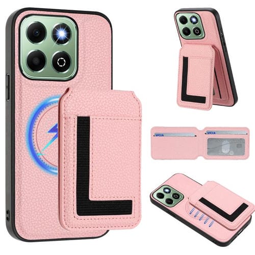Funda para Teléfono Honor X6B Cx01 con Ranura Tarjeta Magnética Magsafe Desmontable (Rosa)