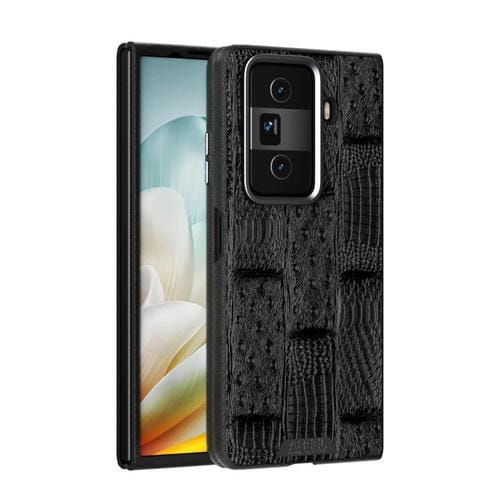 Funda Cuero Genuino Magsafe con Micrograbado 6D y Diseño Abeel Beast para Honor Magic Vs3 (Negro)