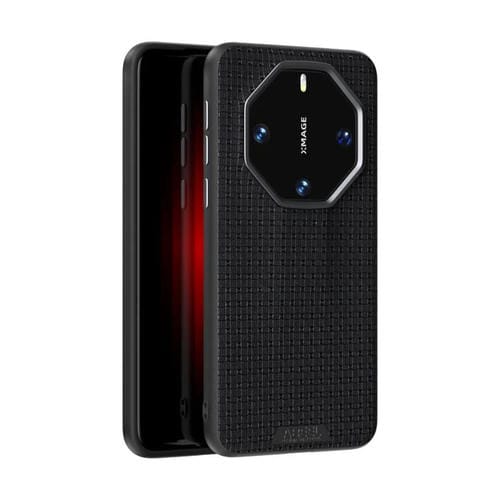 Funda de Piel con Microrelieve 6D para Huawei Mate 60 Rs Ultimate (Negra)