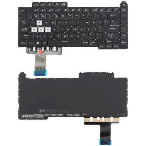 Clavier rétroéclairé Asus Rog Strix G15 G513 G513Q G513Qm G513Qy G533 (Noir) Version USA