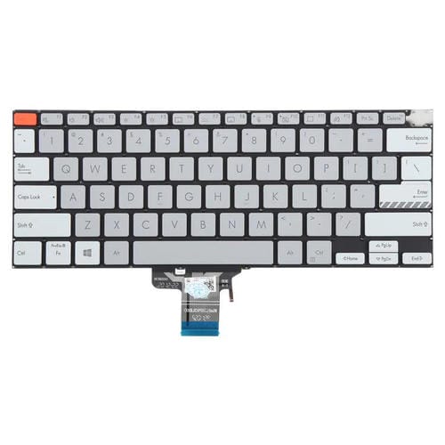 Tastiera Retroilluminata Asus Vivobook Pro 14X Modelli M7400 M4700 M4700Qc M4700PC M7600 M3400 M3401 M3401Q X7400 X3400 X3400P K3400P (Grigio)