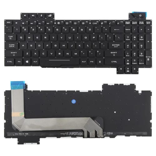 Clavier rétroéclairé Asus Fx63 Fx63V Fx503Vm Fx503Vd Zx63Ve Fz63V Gl503Vs (Blanc) (Version USA)