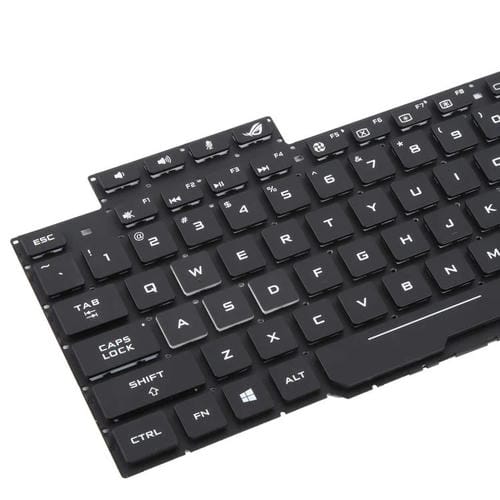 Clavier rétroéclairé Asus Fx63 Fx63V Fx503Vm Fx503Vd Zx63Ve Fz63V Gl503Vs (Blanc) (Version USA)