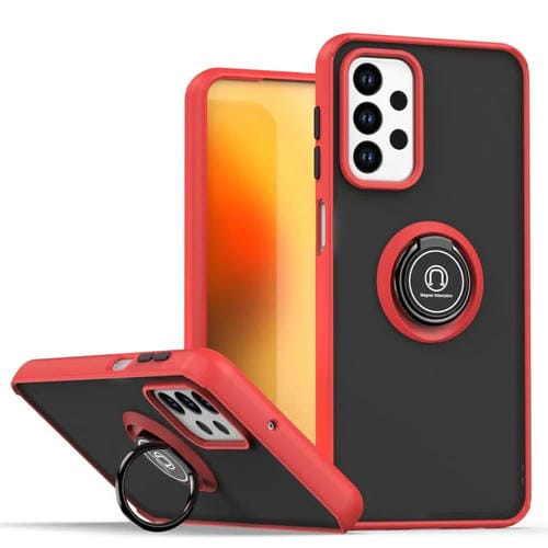 Funda de TPU + PC con anillo para Samsung Galaxy M23 / F23 / A23 4G Q Shadow 1 Series (Rojo)