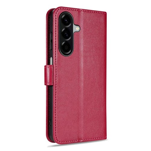 Funda de piel de oveja con tapa AZNS para Samsung Galaxy A17 5G (roja)