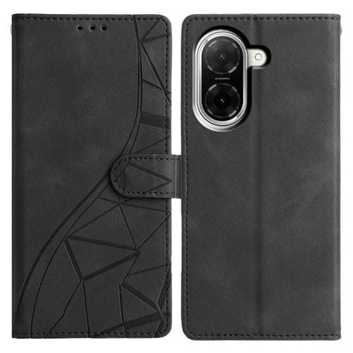 Funda de cuero con relieve triangular para Redmi A5 4G (173,3 mm) (negro)