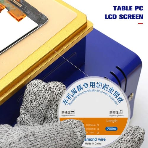 Bildschirmtrennung 200 m mit Diamantschneiddraht Durchmesser 0,1mm