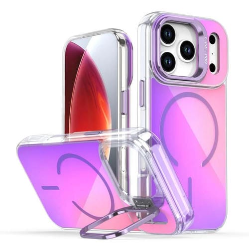 Funda para iPhone 17 Pro con degradado de color y soporte Magsafe (morado)