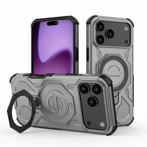 Funda magnética de TPU y PC MagSafe de color sólido para iPhone 17 Pro Max J-20 (gris)
