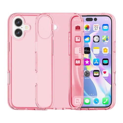 Funda antigolpes con purpurina Terminator para iPhone 17 (rosa transparente)