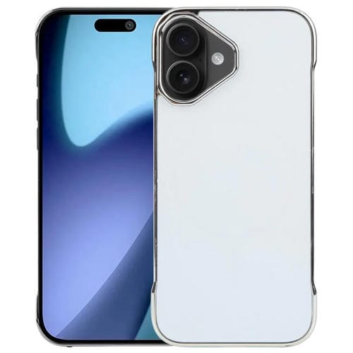 Funda de PC MagSafe antirreflejos, esmerilada, sin marco y galvanizada para iPhone 17 (blanco plateado)