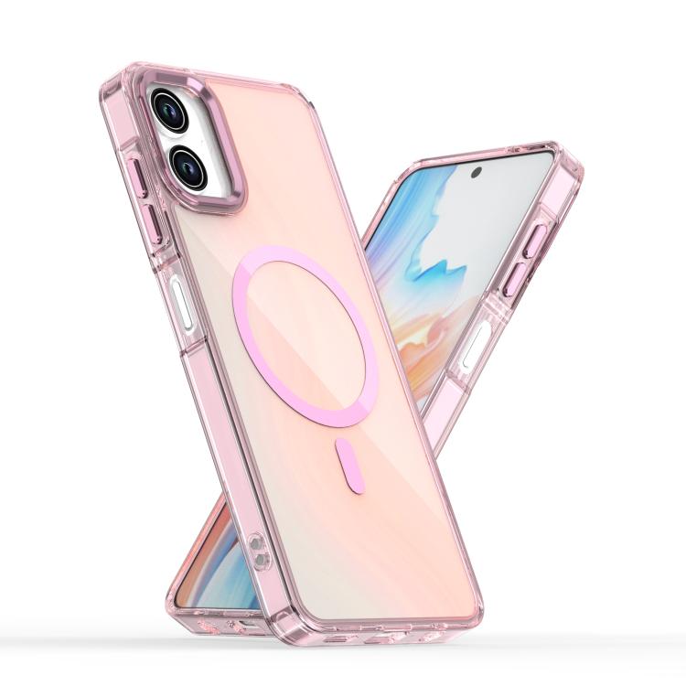 Funda MagSafe con degradado de color para Samsung Galaxy A06 4G (rosa)