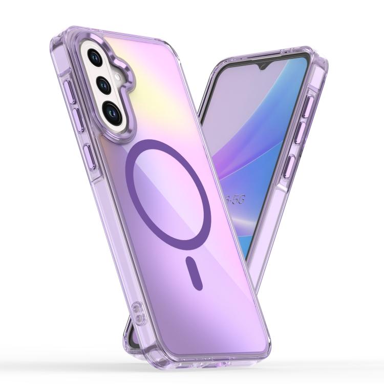 Funda MagSafe con degradado de color para Samsung Galaxy A56 5G (morado)