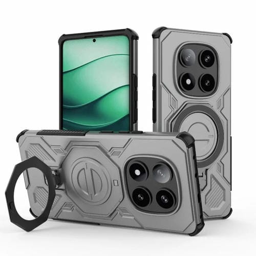 Funda magnética de TPU y PC MagSafe de color sólido para Redmi Note 14 Pro 5G J-20 (gris)