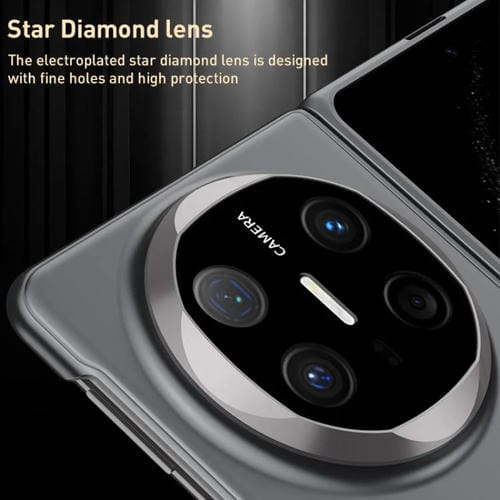 Funda plegable ultrafina con textura sedosa integrada GKK para Huawei Mate X6 (negro y dorado)