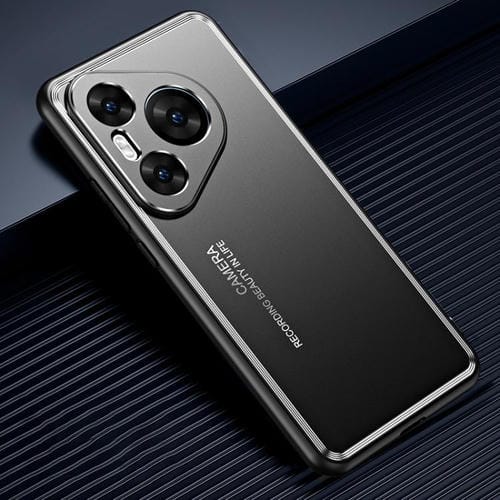 Funda de metal esmerilado para Huawei Pura 80 Pro+ 5G (negra)