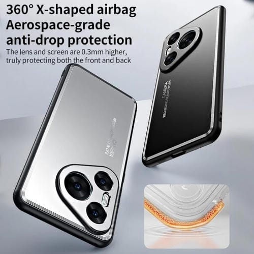 Funda de metal esmerilado para Huawei Pura 80 Ultra 5G (negra)