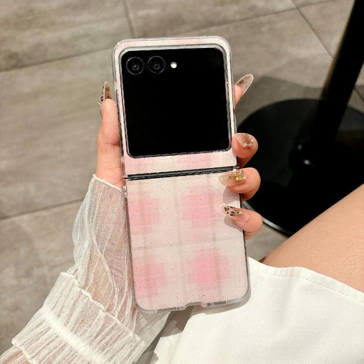 Funda para Motorola Razr 60/Razr 50 con diseño de puntos brillantes (rosa)