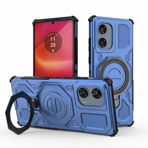 Funda magnética de TPU y PC MagSafe de color sólido para Motorola Edge 50 Fusion 5G Global J-20 (azul)