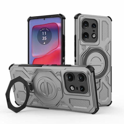 Funda magnética de TPU y PC MagSafe de color sólido para Motorola Edge 50 Pro 5G Global J-20 (gris)