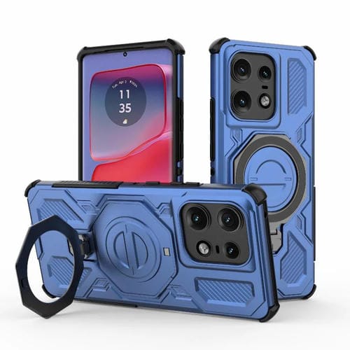 Funda magnética de TPU y PC MagSafe de color sólido para Motorola Edge 50 Pro 5G Global J-20 (azul)
