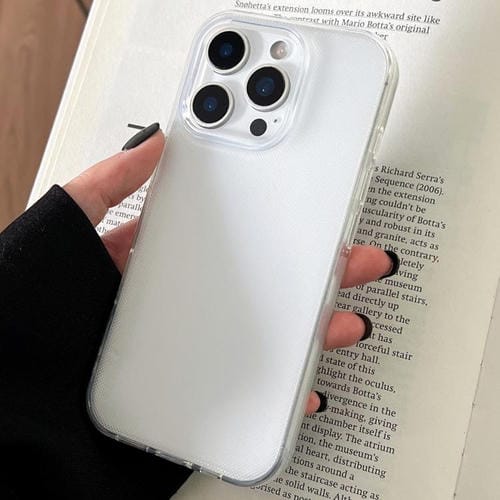Funda de TPU transparente y cómoda para iPhone 12 Pro Max (blanca)