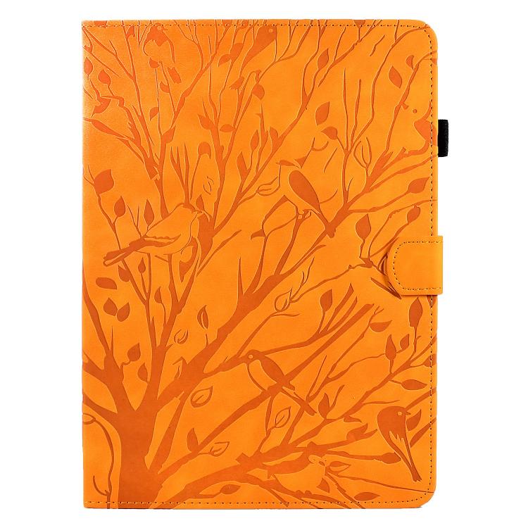 Funda de cuero con relieve "Fortune Tree" para Xiaomi Redmi Pad 2 (caqui)