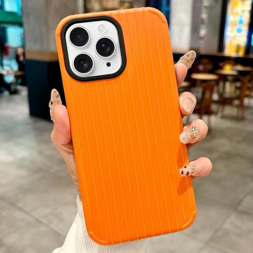 Funda MagSafe de cobertura total para iPhone 11 Pro con diseño inspirado en equipaje (amarilla)