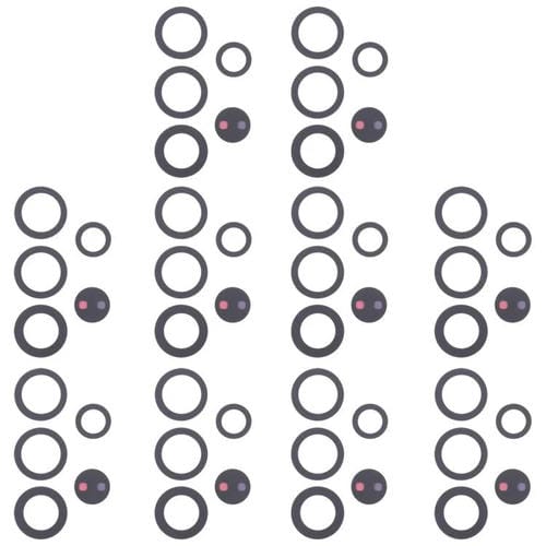 Set aus 10 Rückkameraobjektiven Samsung Galaxy S25 Ultra SM-S938B