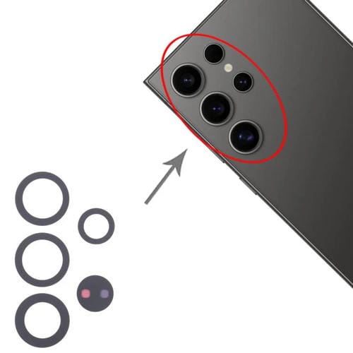 Objectif de caméra arrière Samsung Galaxy S24 Ultra SM-S928B (10 unités)