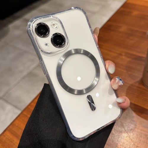 Funda de acrílico transparente MagSafe para iPhone 14 Plus (gris titanio)