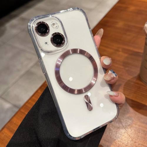 Funda de acrílico transparente MagSafe para iPhone 14 Plus (rosa)