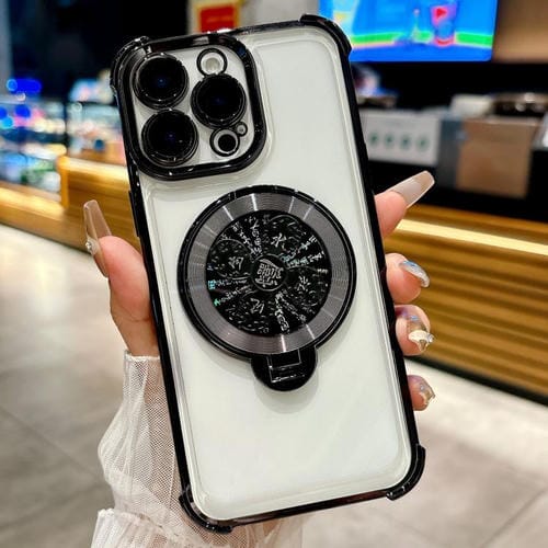 Funda con soporte giratorio para iPhone 12 Pro Max (negra)