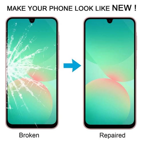 Lentes de Vidro Exteriores Samsung Galaxy A26 SM-A266B com Adesivo OCA (10 Unidades)