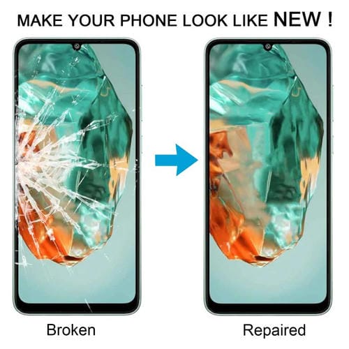 Frontscheibe Glasobjektiv für Samsung Galaxy M05 SM-M055F mit OCA-Klebstoff (10 Stück)